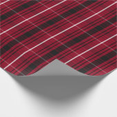 Red Plaid Pattern Christmas Wrapping Paper Cadeaupapier (Hoek)