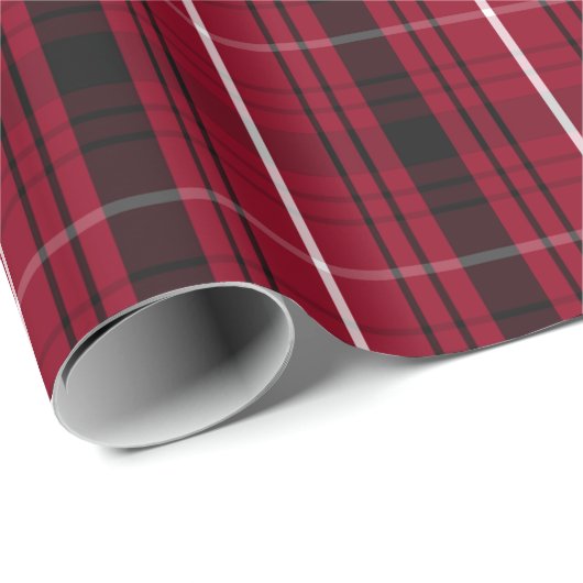 Red Plaid Pattern Christmas Wrapping Paper Cadeaupapier (Rol Hoek)