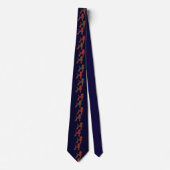 Red Plaid Poodles Tie Stropdas (Voorkant)