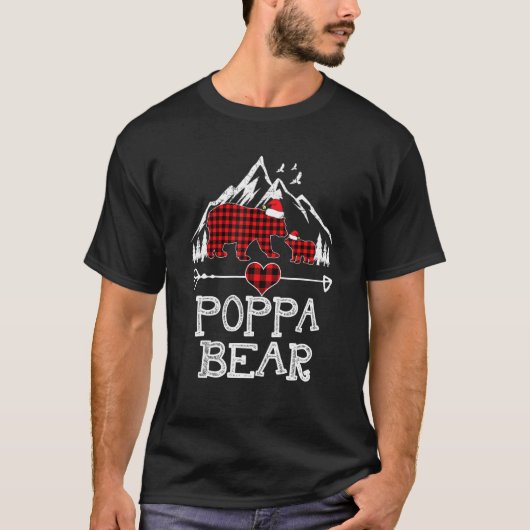 Red Plaid Poppa Beer Bijpassende pyjama familie 1 T-shirt (Voorkant)