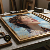 Red Plaid Prairie Girl | vreugdevolle decoupatie Tissuepapier