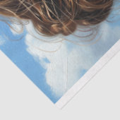 Red Plaid Prairie Girl | vreugdevolle decoupatie Tissuepapier (Detail)