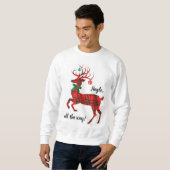 Red Plaid Reindeer (Jingle helemaal!) Trui (Voorkant volledig)