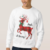 Red Plaid Reindeer (Jingle helemaal!) Trui (Voorkant)