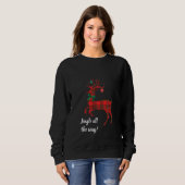 Red Plaid Reindeer (Jingle helemaal!) Trui (Voorkant volledig)