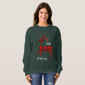 Red Plaid Reindeer (Jingle helemaal!) Trui (Voorkant volledig)