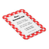 Red Plaid Restaurant Zakelijke Magneet (Rechterzijde)