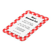 Red Plaid Restaurant Zakelijke Magneet (Linkerzijde)