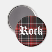 Red Plaid Rock - Magneet (Voorkant / Achterkant)