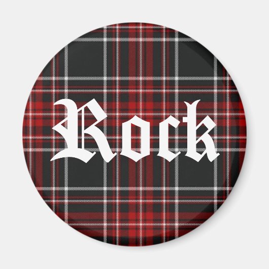 Red Plaid Rock - Magneet (Voorkant)