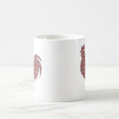 Red Plaid Rooster Koffiemok (Center)