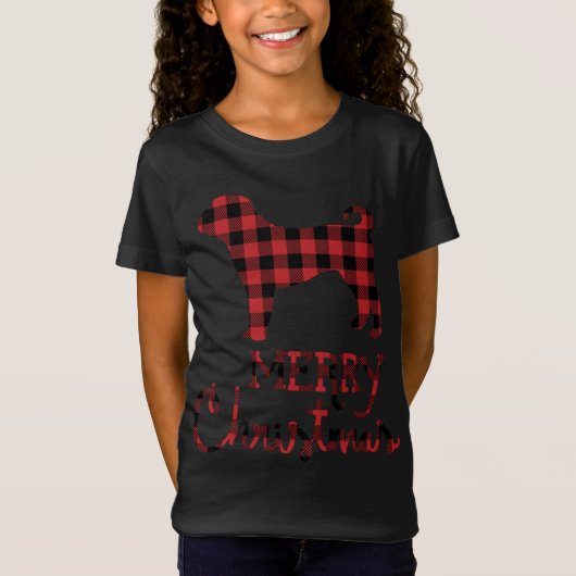 Red Plaid Shar Pei Lover Kerstmis Bijpassende Fami T-shirt (Voorkant)