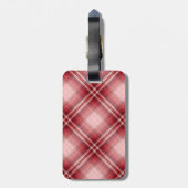 Red Plaid Snowboarden Bagagelabel (Achterkant verticaal)