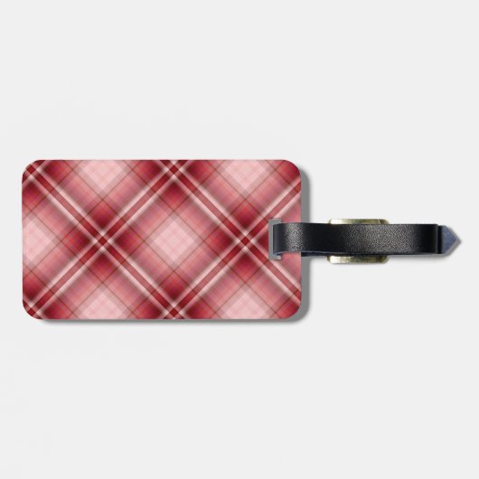 Red Plaid Snowboarden Bagagelabel (Achterkant horizontaal)