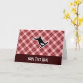 Red Plaid Snowboarden Kaart (Gele Bloem)