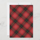 Red Plaid Tartan Christmas Luxury Boy Bear  Kaart (Achterkant)