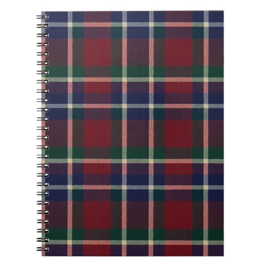 Red Plaid Tartan Journal – Classic Cozy Pattern Notitieboek (Voorkant)
