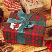 Red Plaid Tartan Scottie Greeting Feestdagen Kaart