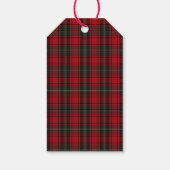 Red Plaid Teddy Bear Christmas Cadeaulabel (Achterkant)