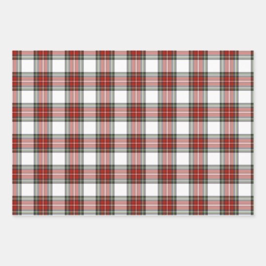 Red Plaid Trio Inpakpapier Vel (Voorkant 3)