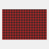 Red Plaid Trio Inpakpapier Vel (Voorkant)