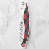 Red Plaid Waiter's Kurkentrekker (Voorkant)