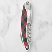 Red Plaid Waiter's Kurkentrekker (Achterkant)