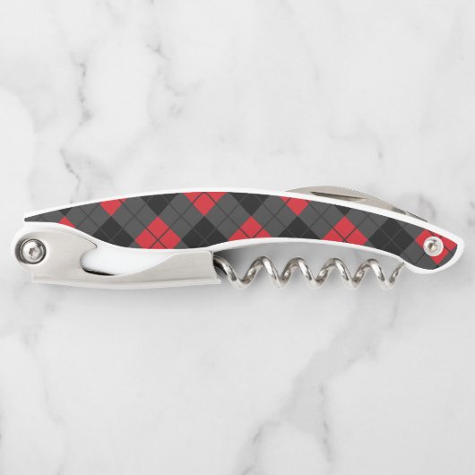 Red Plaid Waiter's Kurkentrekker (Voorkant)