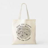 Red Planet Aarde Bedreigde Dieren & Bomen Kunst Tote Bag (Achterkant)