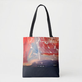 Red Planet, Abstract Art  Tote Bag