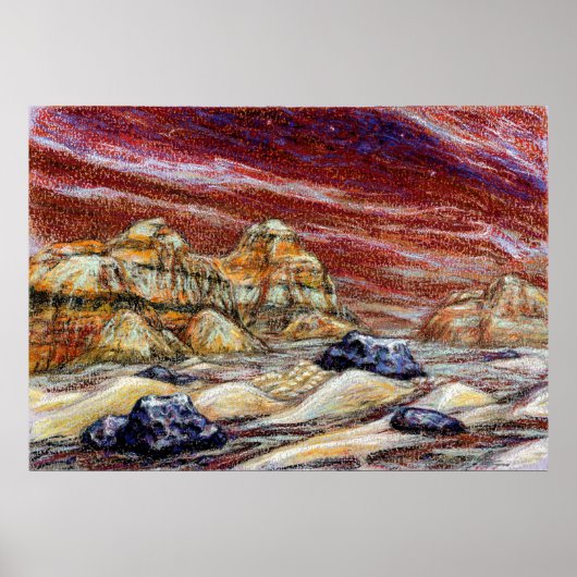 Red Planet Art afdrukken Poster (Voorkant)