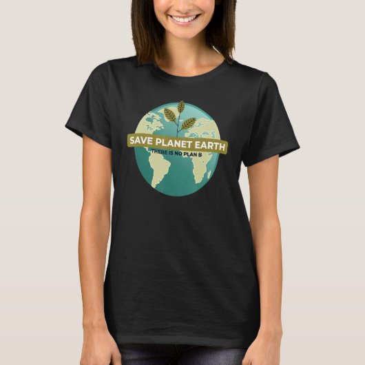 Red Planet Earth Funny Environmentalist Ecology E T-shirt (Voorkant)