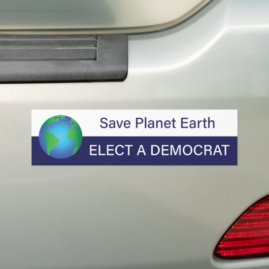 Red Planet Earth; kies een democraat Bumpersticker (Op auto)