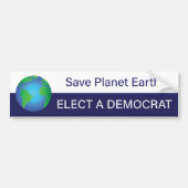 Red Planet Earth; kies een democraat Bumpersticker (Voorkant)