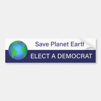 Red Planet Earth; kies een democraat Bumpersticker