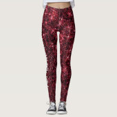 Red Planet Galaxy Glitter CUSTOM-TEKST Mars Leggings (Voorkant)