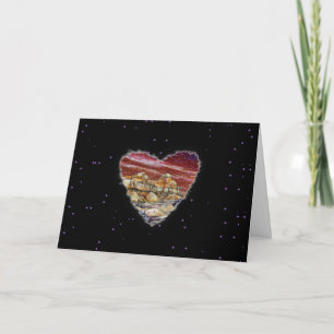 Red Planet Heart Sci Fi Valentijn Love Romance Feestdagen Kaart
