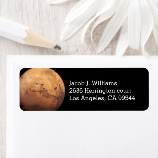 Red Planet Mars Etiket (Insitu)