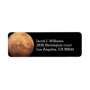 Red Planet Mars Etiket