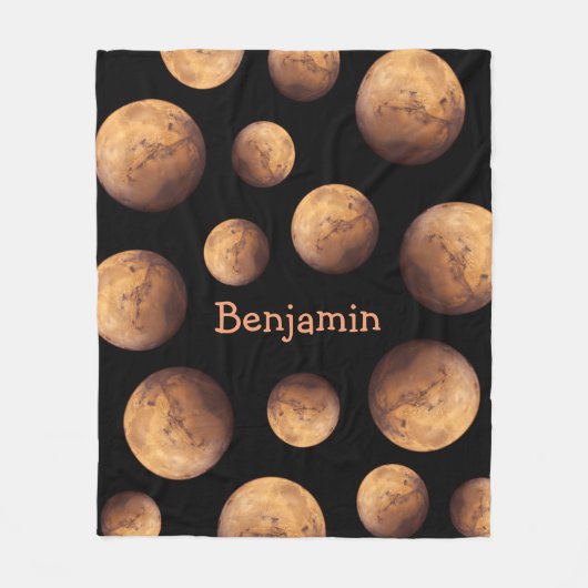 Red Planet Mars Fleece Deken (Voorkant)