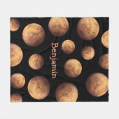 Red Planet Mars Fleece Deken (Voorkant (Horizontaal))