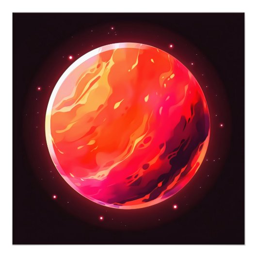 Red Planet Space Foto Afdruk (Voorkant)