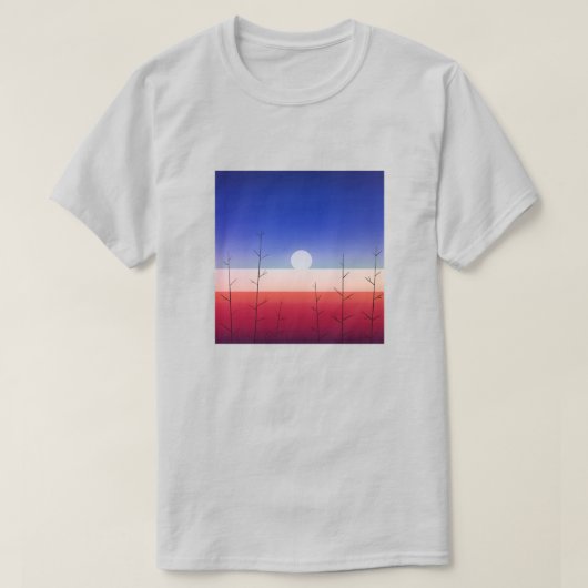 Red Planet Sunset Minimal T-Shirt (Design voorkant)