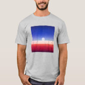 Red Planet Sunset Minimal T-Shirt (Voorkant)