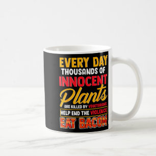 Red planten eet spek _ foodie vlees bacon varkensv koffiemok