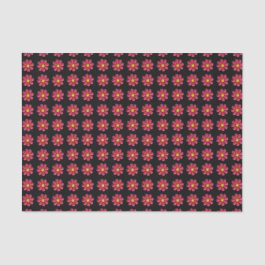 Red Plasticine Flower Pattern Tissuepapier (Voorkant)