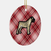 Red Play Bullmastiff Keramisch Ornament (Rechts)
