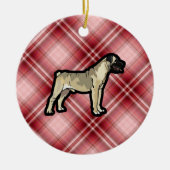 Red Play Bullmastiff Keramisch Ornament (Voorkant)