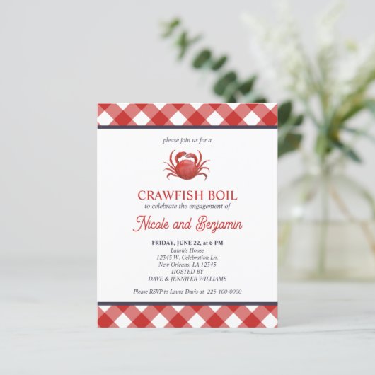 RED Play Crawfish Boil Seafood Engagement Party (Staand voorkant)