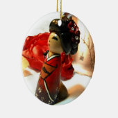 Red Plum I Keramisch Ornament (Rechts)